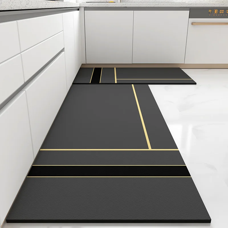 Home Decor Online Free - Kitchen Floor Mat Pvc Leather Waterproof