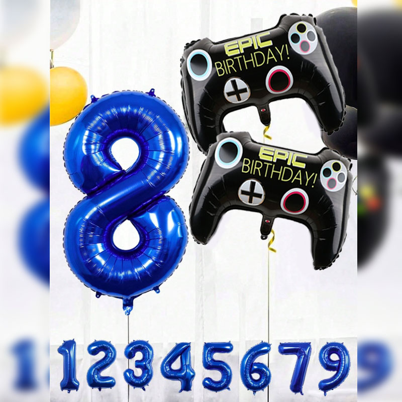 Home Decor Halloween - 3pcs Video Game Party Supplies Set