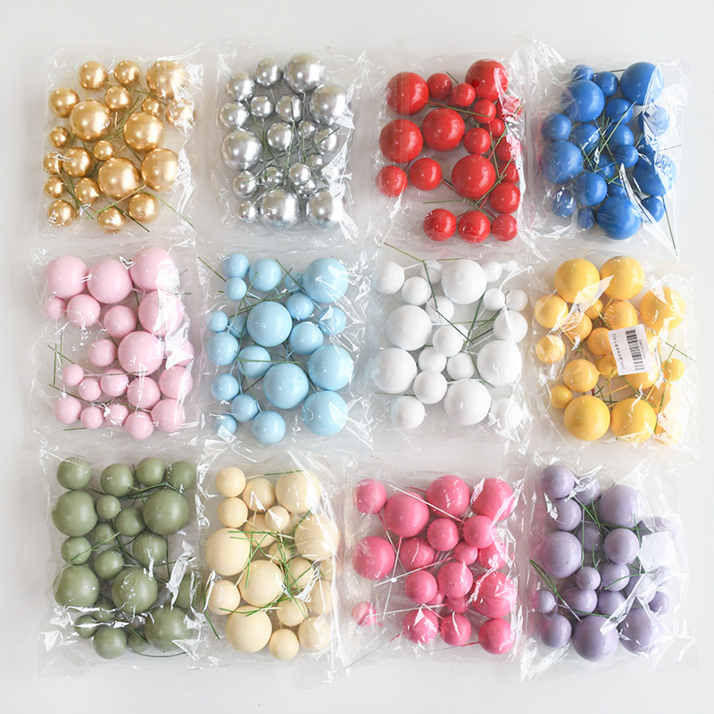 Home Decor Halloween - 20Pcs Colorful Balls Cake Topper Mini