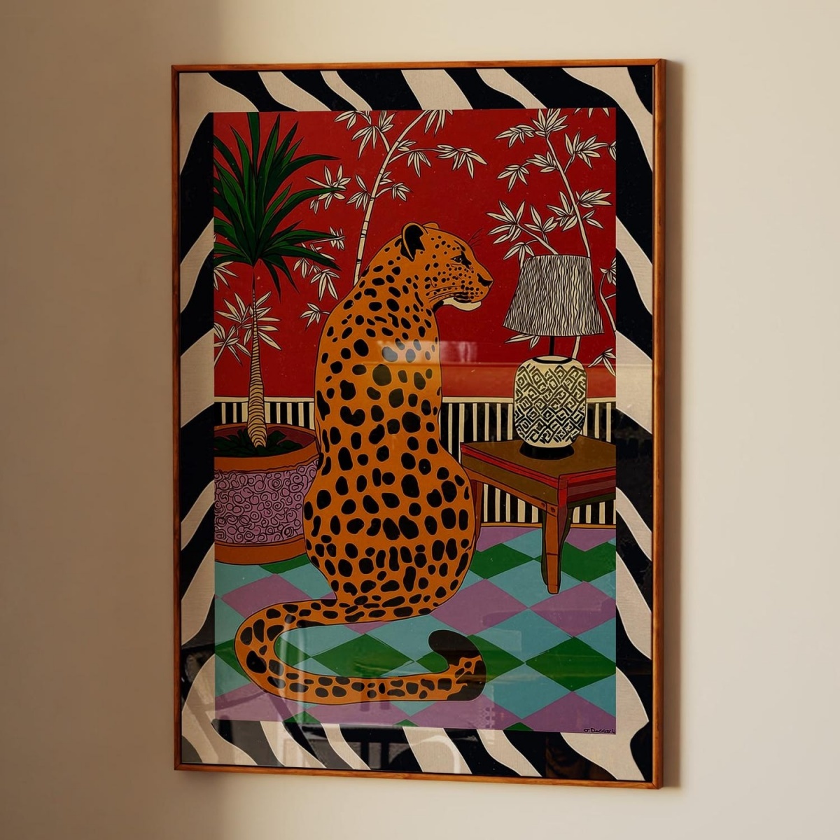 Home Decor Aesthetic Pinterest - Dopamine Leopard Canvas Prints Poster Modern