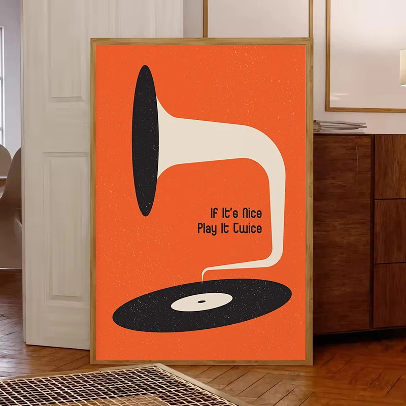 Retro Vinyl Record Print Mid C - đánh giá và giá Home Decor Aesthetic Pinterest