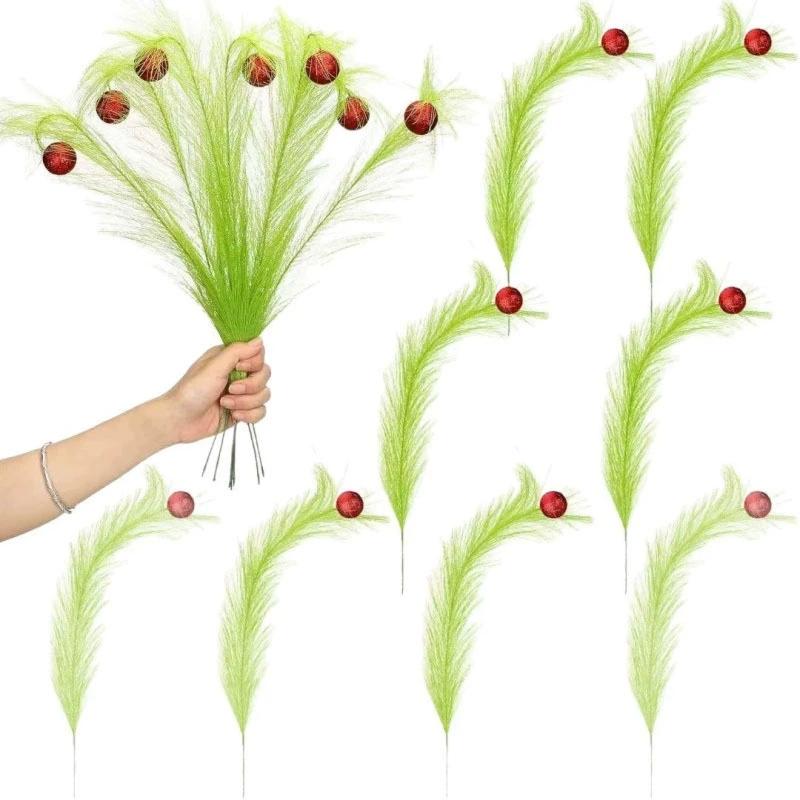 Christmas Twisted Green Branch - đánh giá và giá Pampas Grass Decor