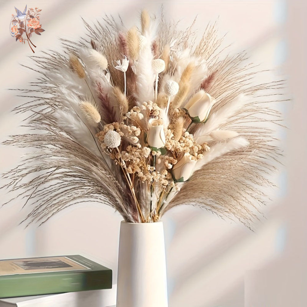 80Pcs Artificial Dried Flowers - đánh giá và giá Pampas Grass Decor