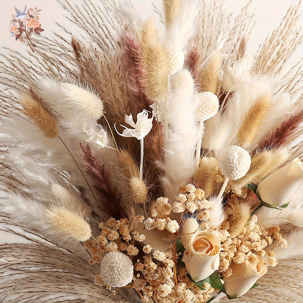 80Pcs Artificial Dried Flowers - đánh giá và giá Pampas Grass Decor