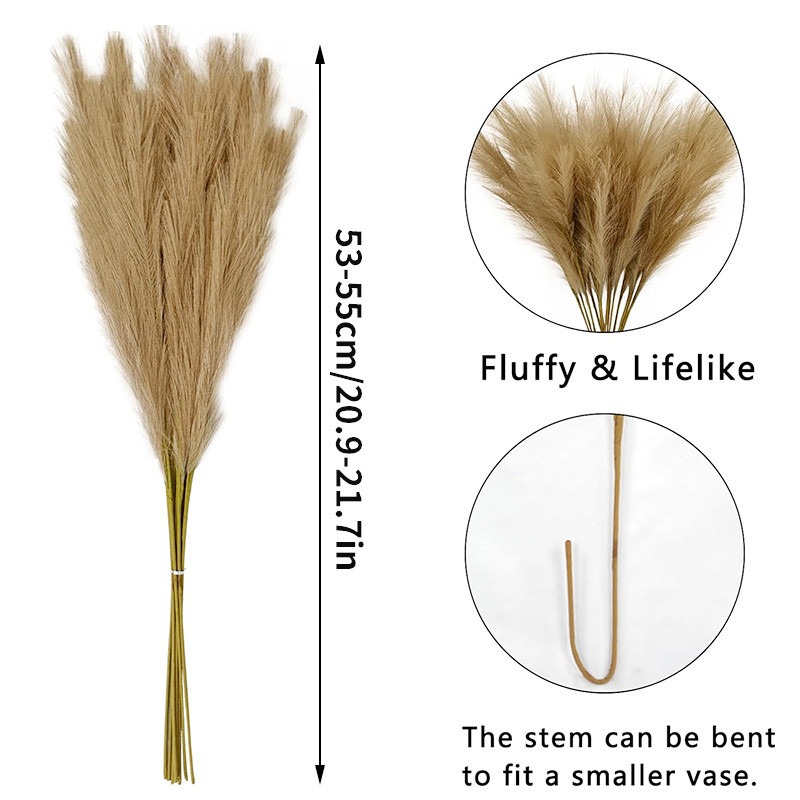 5PCS/set Artificial Flowers Pa - đánh giá và giá Pampas Grass Decor