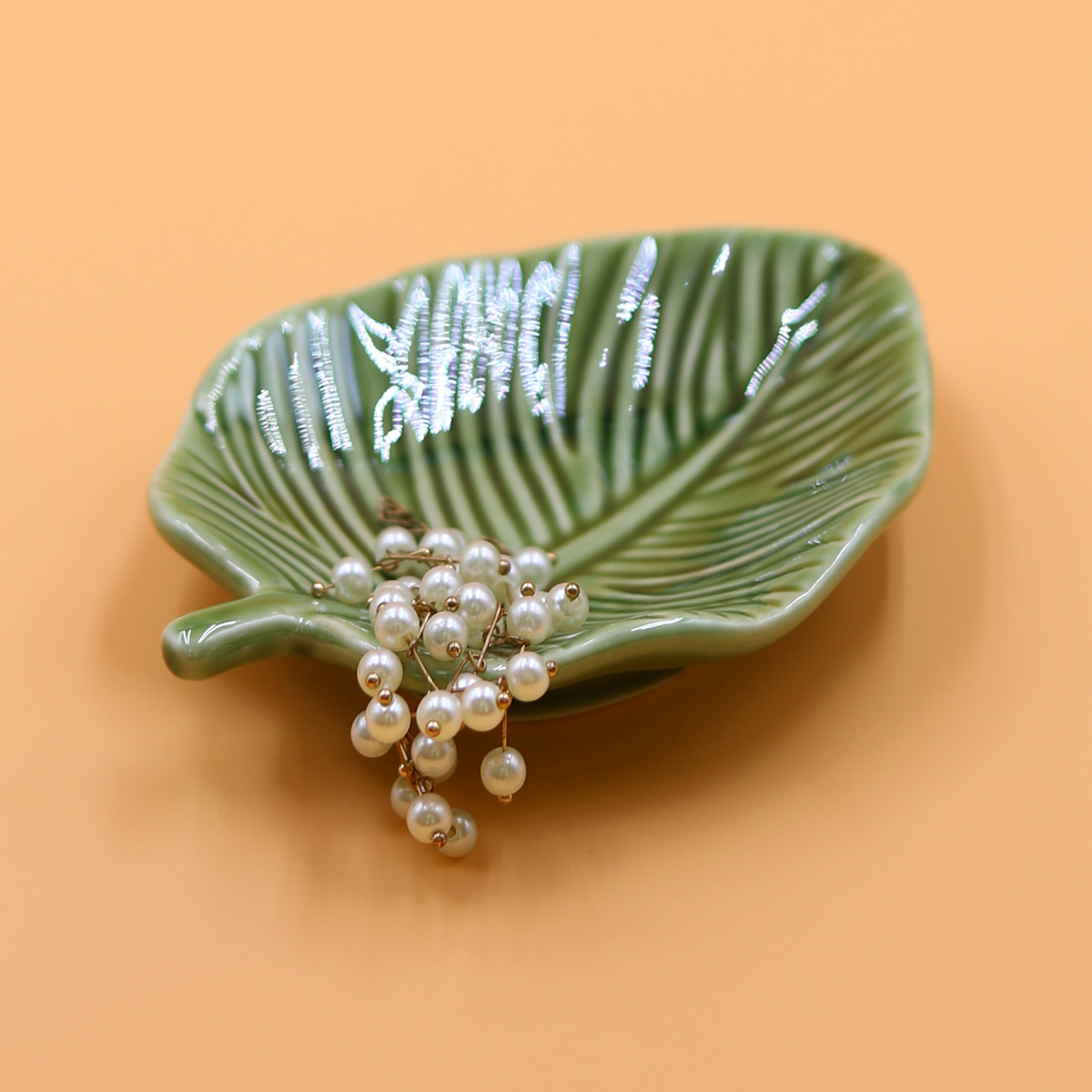 1Pcs Leaf-Shaped Jewelry Organ - đánh giá và giá Ceramic Trinket Dish