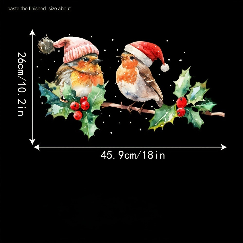 1pc Winter Birds Static Cling  - đánh giá và giá Home Decor Shop