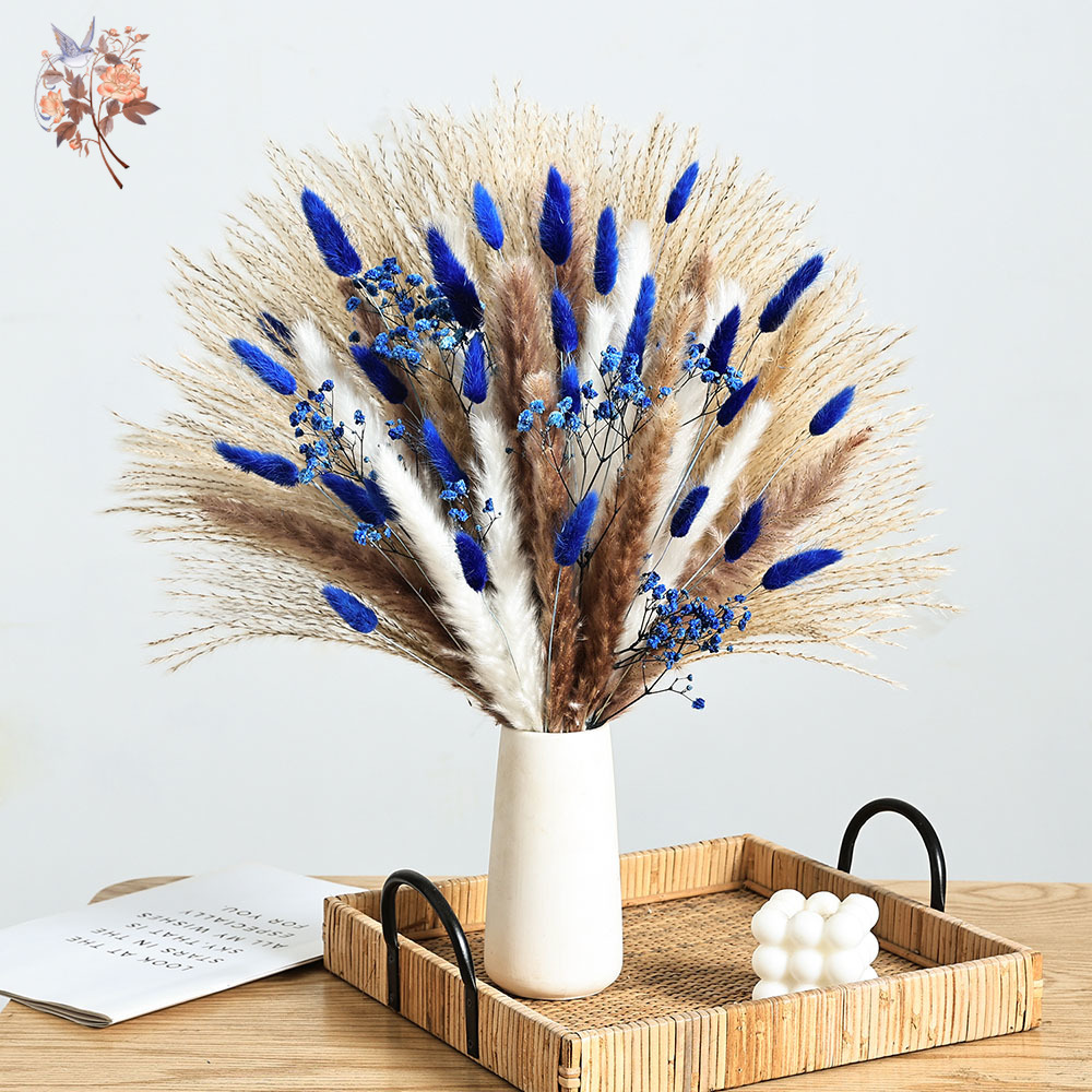 70 Stem Blue Fluffly Rabbit Ta - đánh giá và giá Pampas Grass Decor