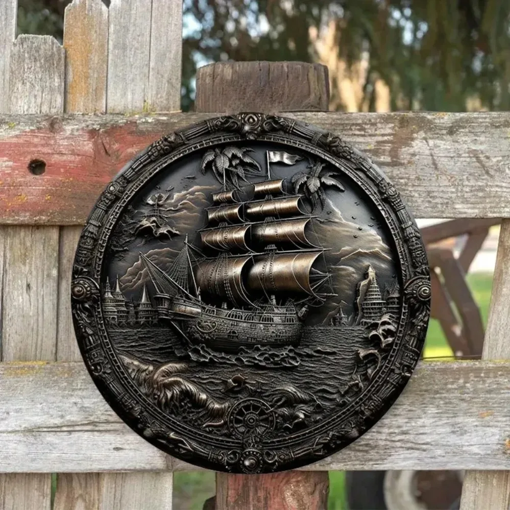 3D Pirate Ship Metal Wall Art: - đánh giá và giá Home Decor Shop