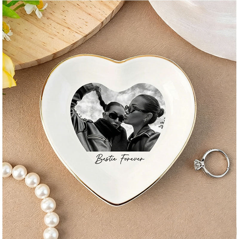 Personalised Bestie Photo Trin - đánh giá và giá Ceramic Trinket Dish