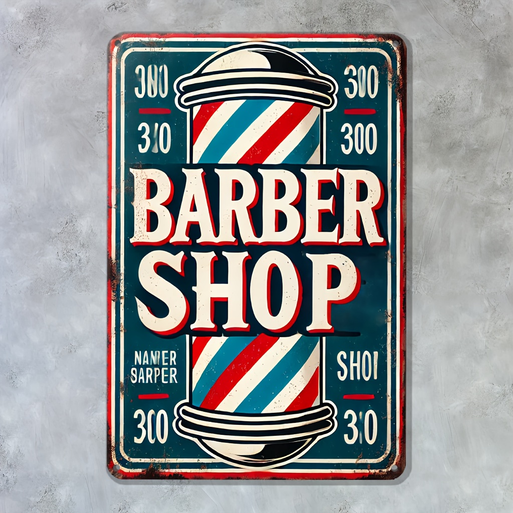 , Barbershop Sign Metal Wall A - đánh giá và giá Home Decor Shop