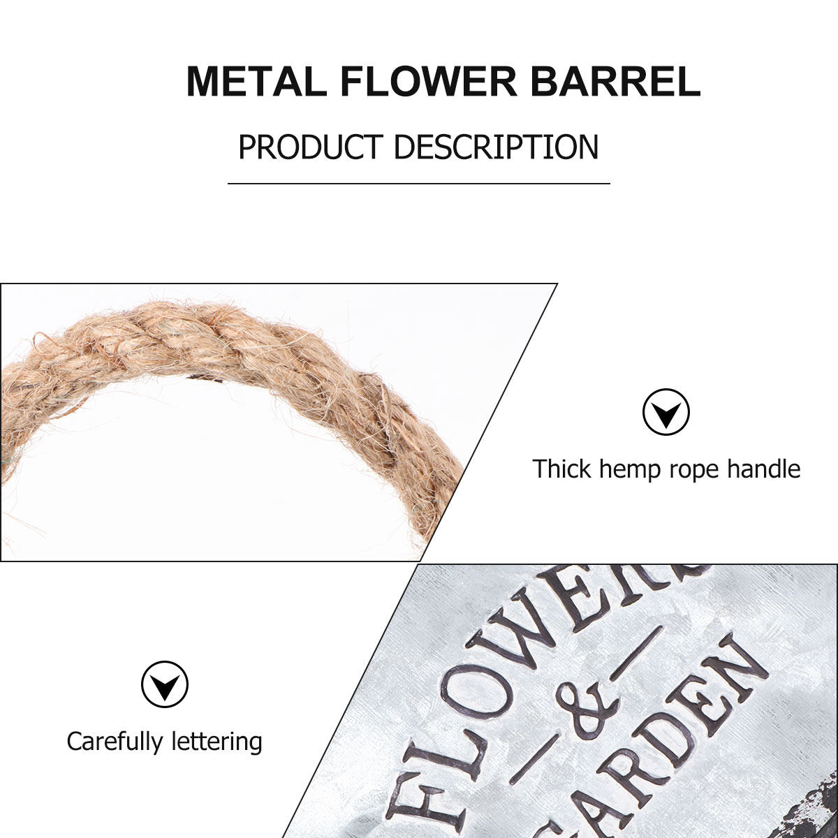 Simple Iron Rope Flower Bucket - đánh giá và giá Home Decor Shop