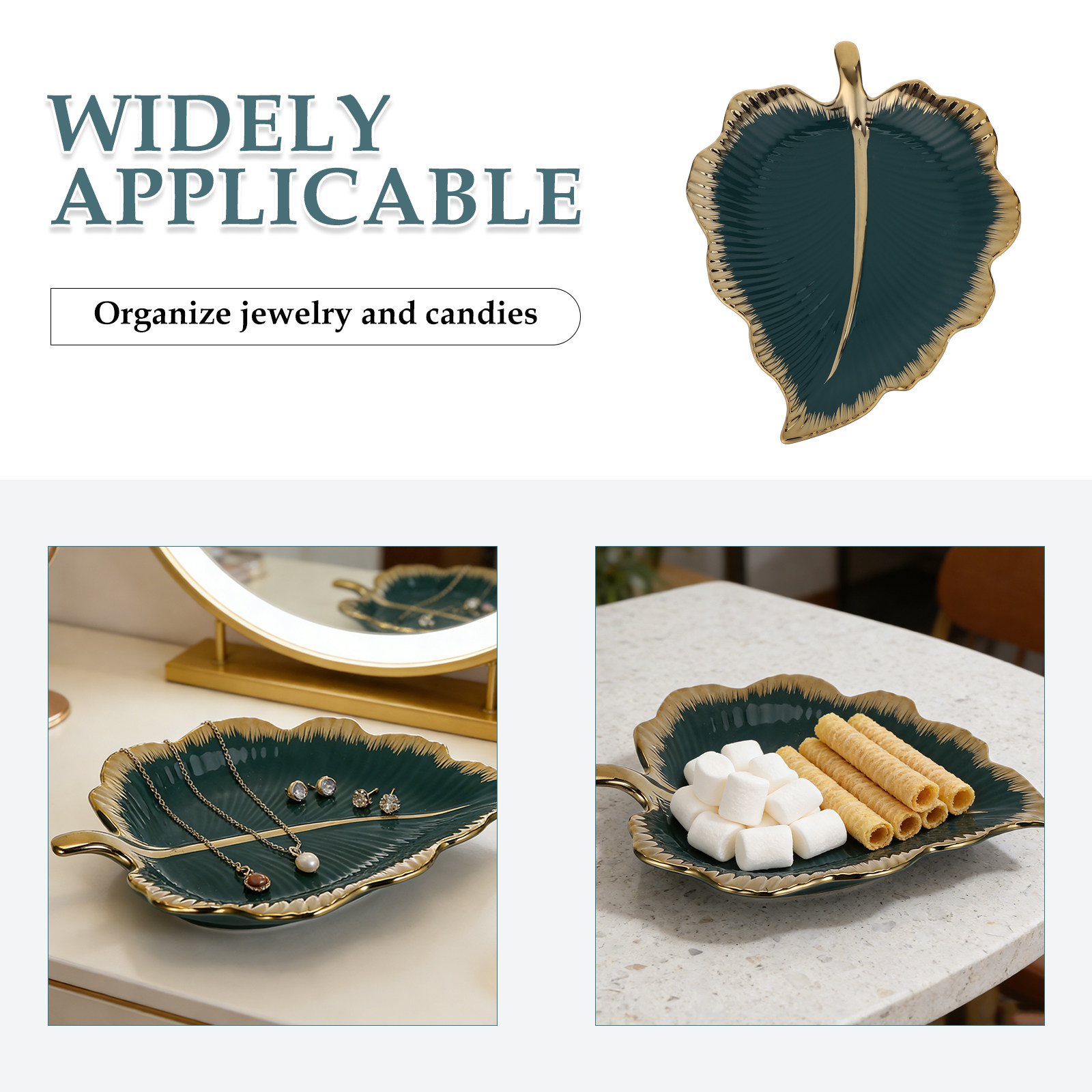 Green Ceramic Leaf Jewelry Tra - đánh giá và giá Ceramic Trinket Dish