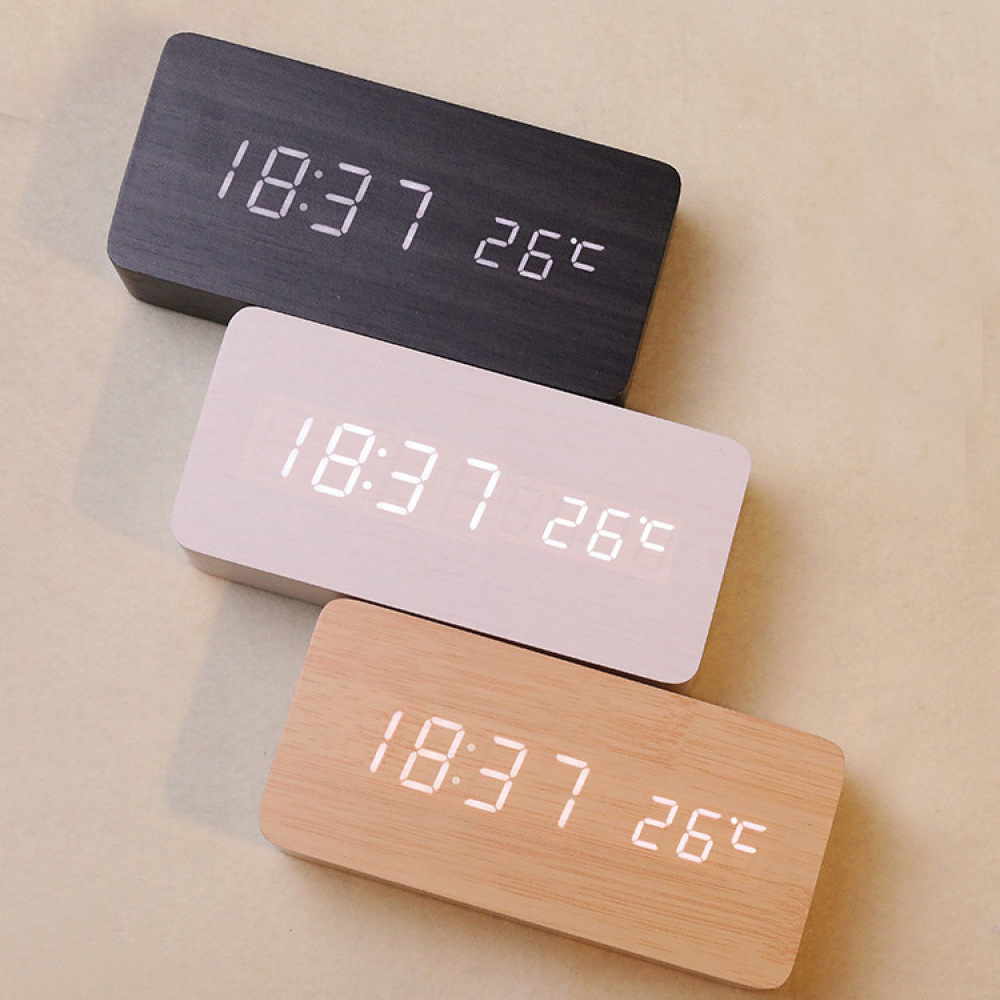 Vintage Wood LED Desk Clock Si - đánh giá và giá Vintage Alarm Clock