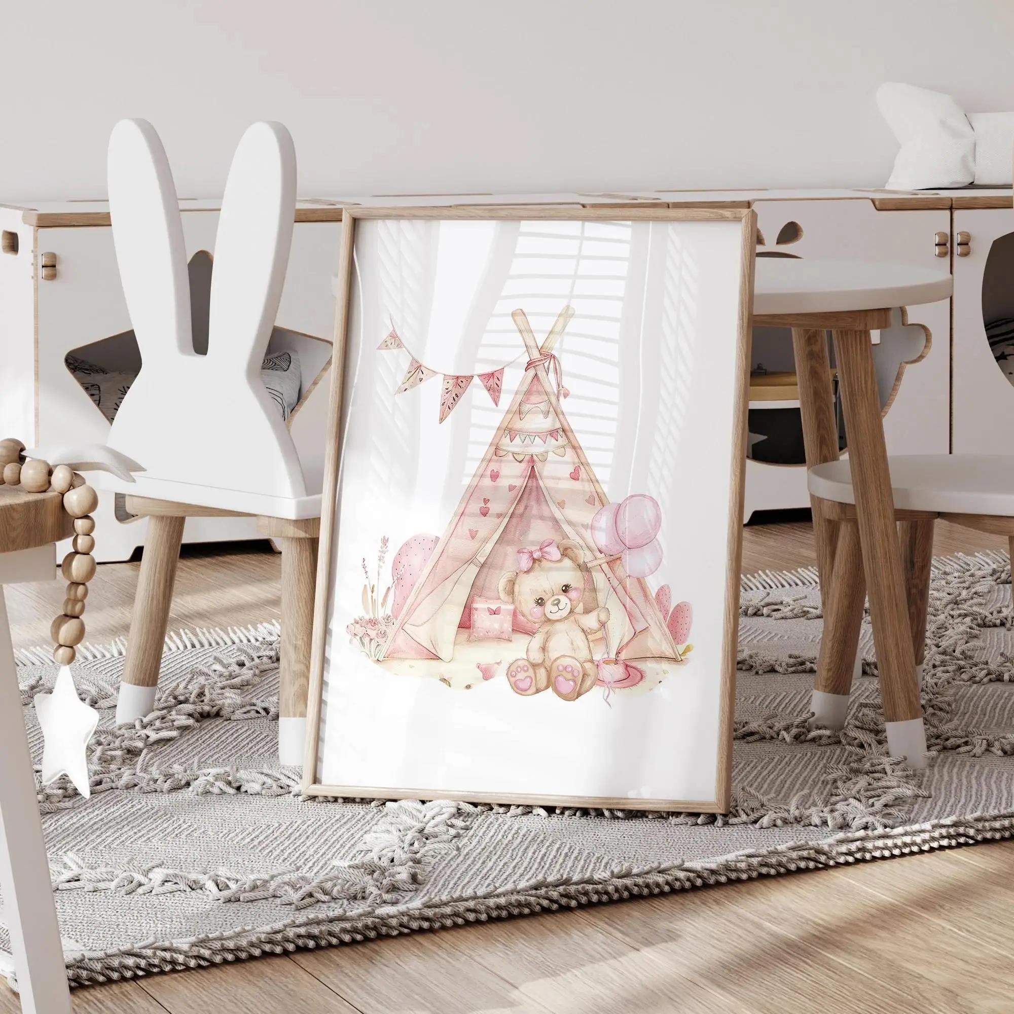 Pink Dream Bear Carousel Tent  - đánh giá và giá Home Decor Aesthetic