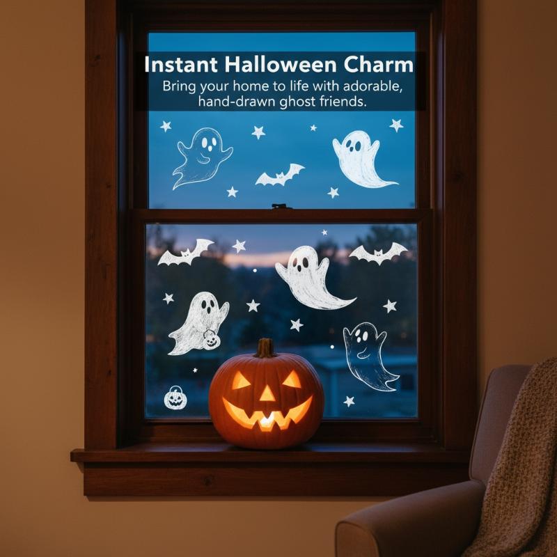 Halloween Window Clings Cute G - đánh giá và giá Home Decor Shop