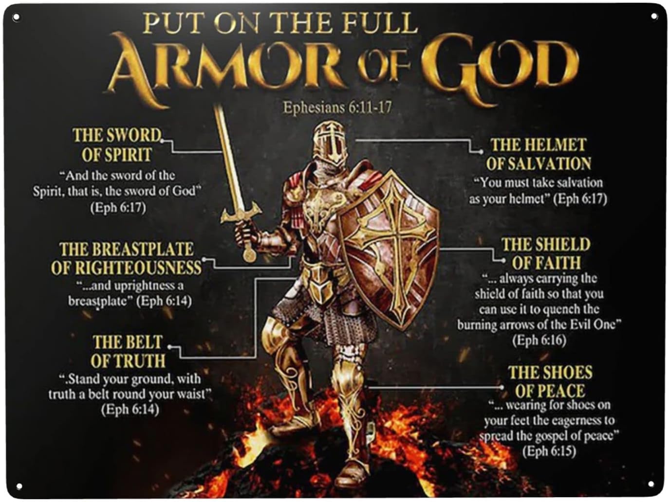 1p,WZVZGZ ARMOR OF GOD Tin gol - đánh giá và giá X Home Decor