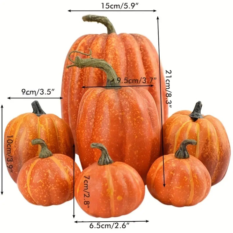 7pcs Pumpkin Autumn Decor Outd - đánh giá và giá Home Decor Halloween