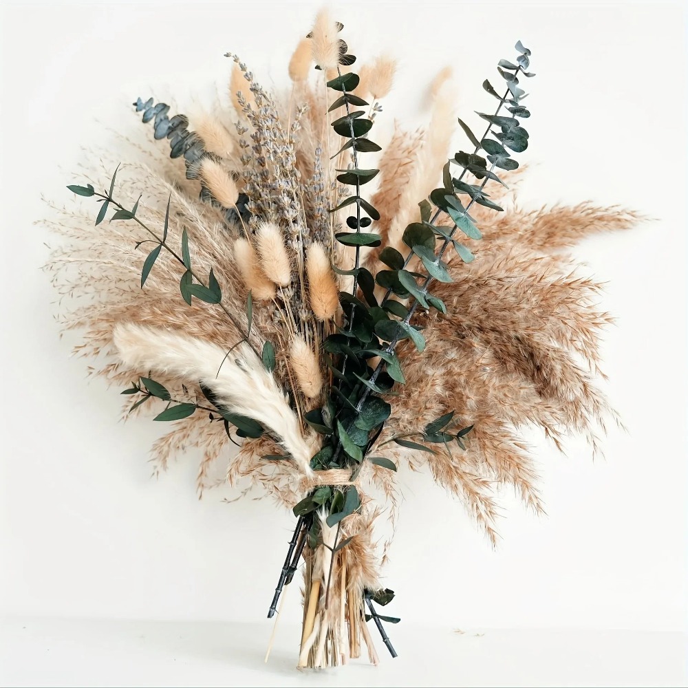 80Pieces Natural Dried Flowers - đánh giá và giá Pampas Grass Decor