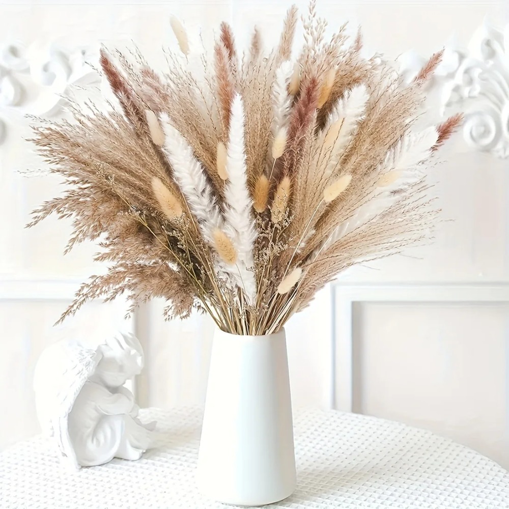 80Pieces Natural Dried Flowers - đánh giá và giá Pampas Grass Decor