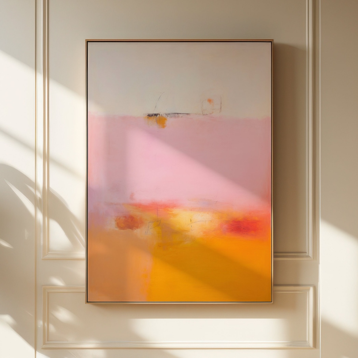 Pink Orange Abstract Canvas Pr - đánh giá và giá Home Decor Aesthetic Pinterest