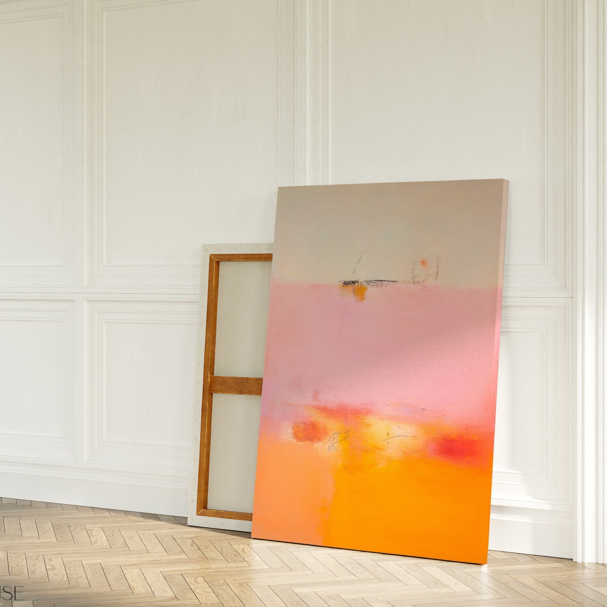 Pink Orange Abstract Canvas Pr - đánh giá và giá Home Decor Aesthetic Pinterest