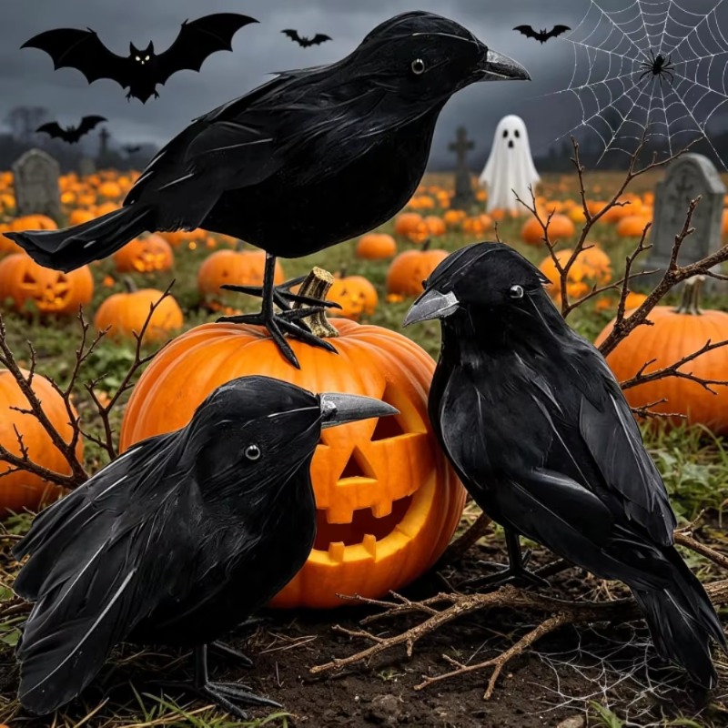 1PC Black Crow Halloween Decor - đánh giá và giá Home Decor Halloween