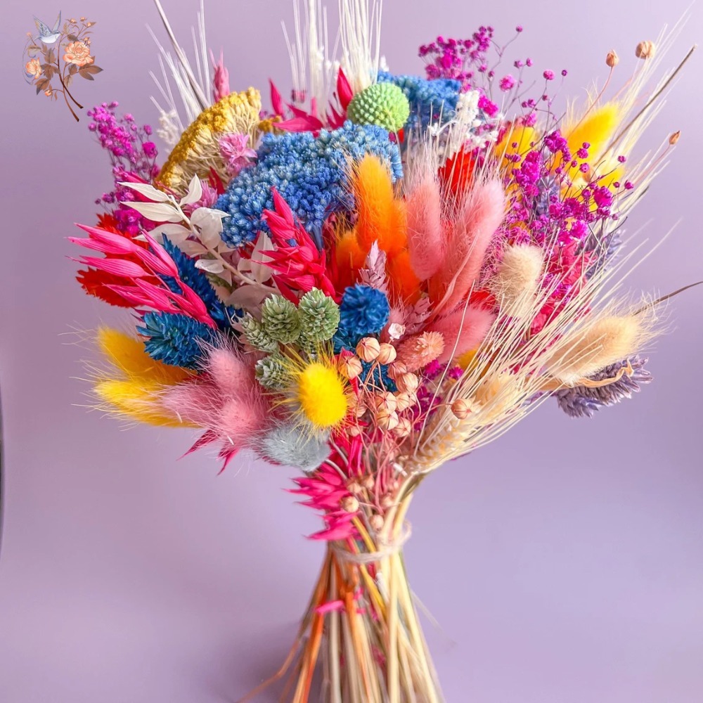 Colorful Dried Flowers Wedding - đánh giá và giá Pampas Grass Decor