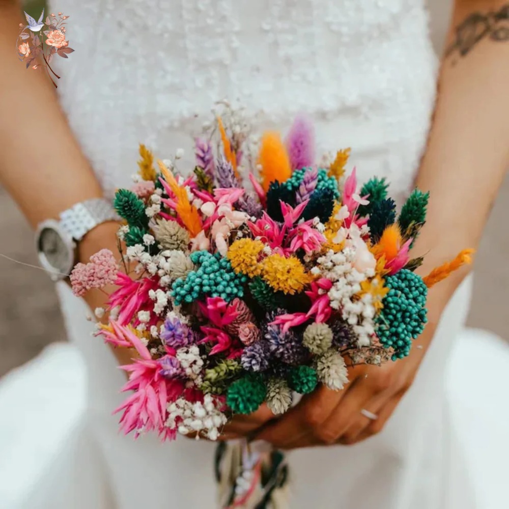 Colorful Dried Flowers Wedding - đánh giá và giá Pampas Grass Decor