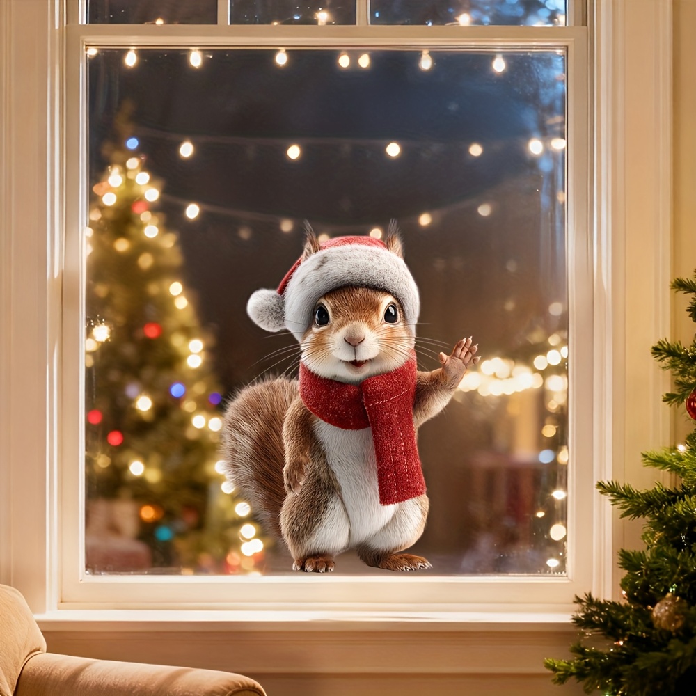 1pc Christmas Squirrel Window  - đánh giá và giá Home Decor Shop