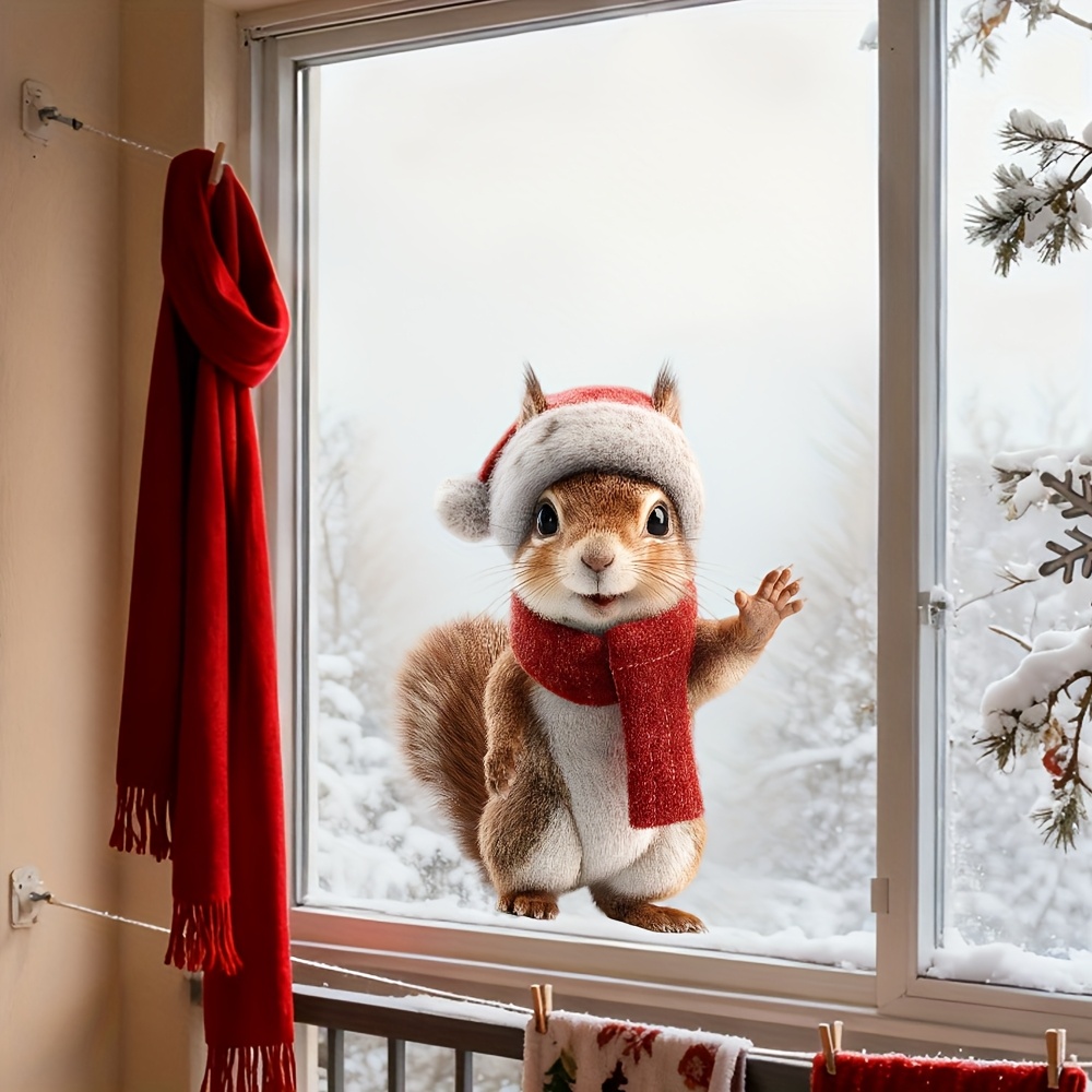 1pc Christmas Squirrel Window  - đánh giá và giá Home Decor Shop