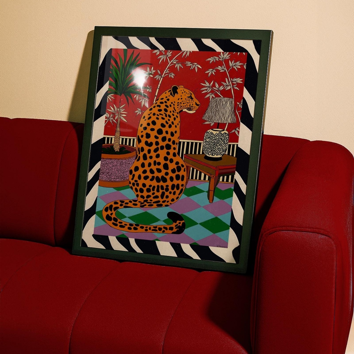 Dopamine Leopard Canvas Prints - đánh giá và giá Home Decor Aesthetic Pinterest