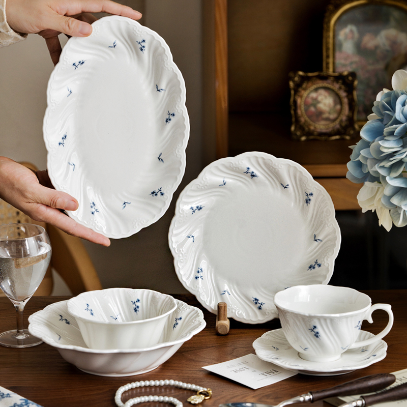 Ceramic Plate Blue Floral Coff - đánh giá và giá Ceramic Trinket Dish