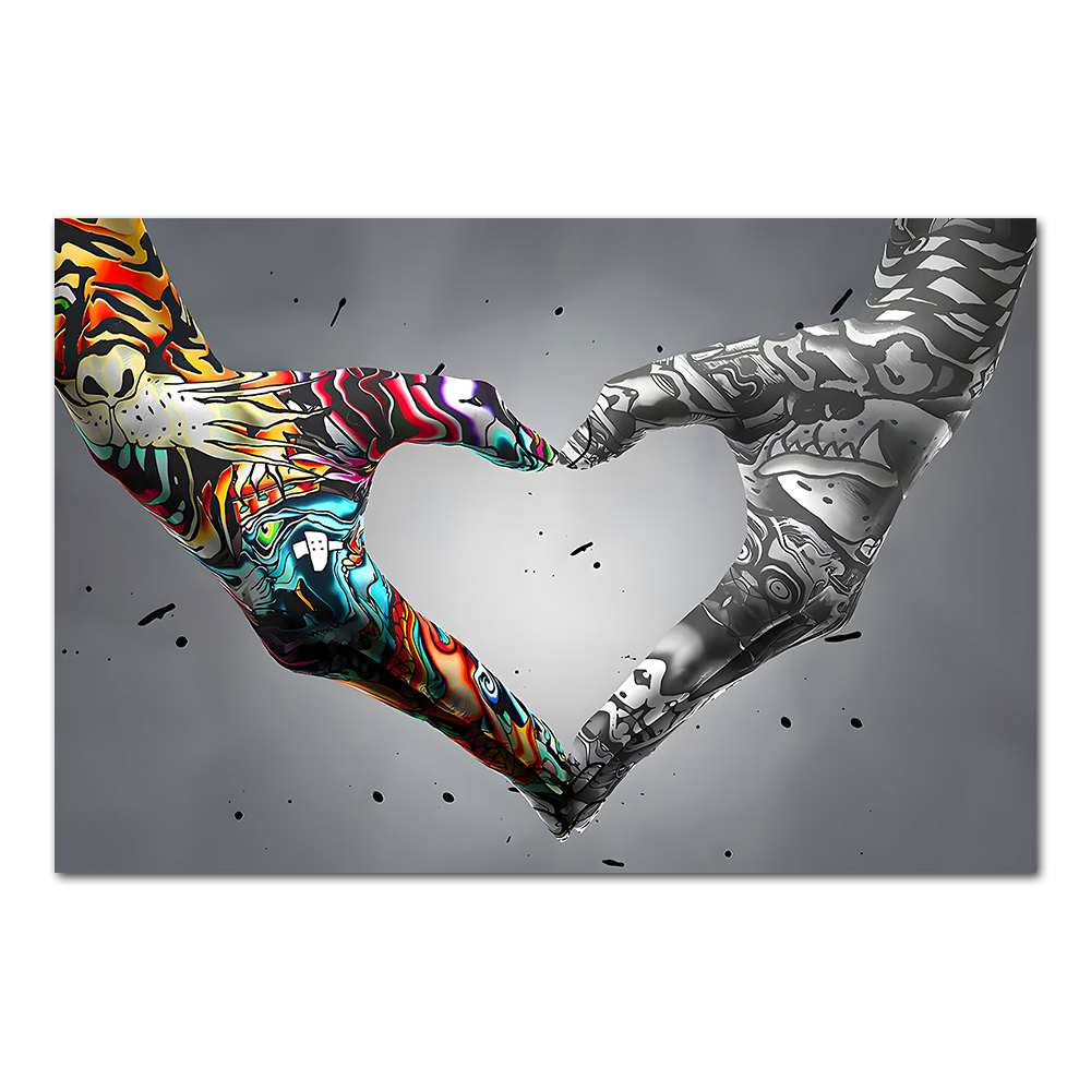 Graffiti Hand Love Canvas Pain - đánh giá và giá Home Decor Retailers