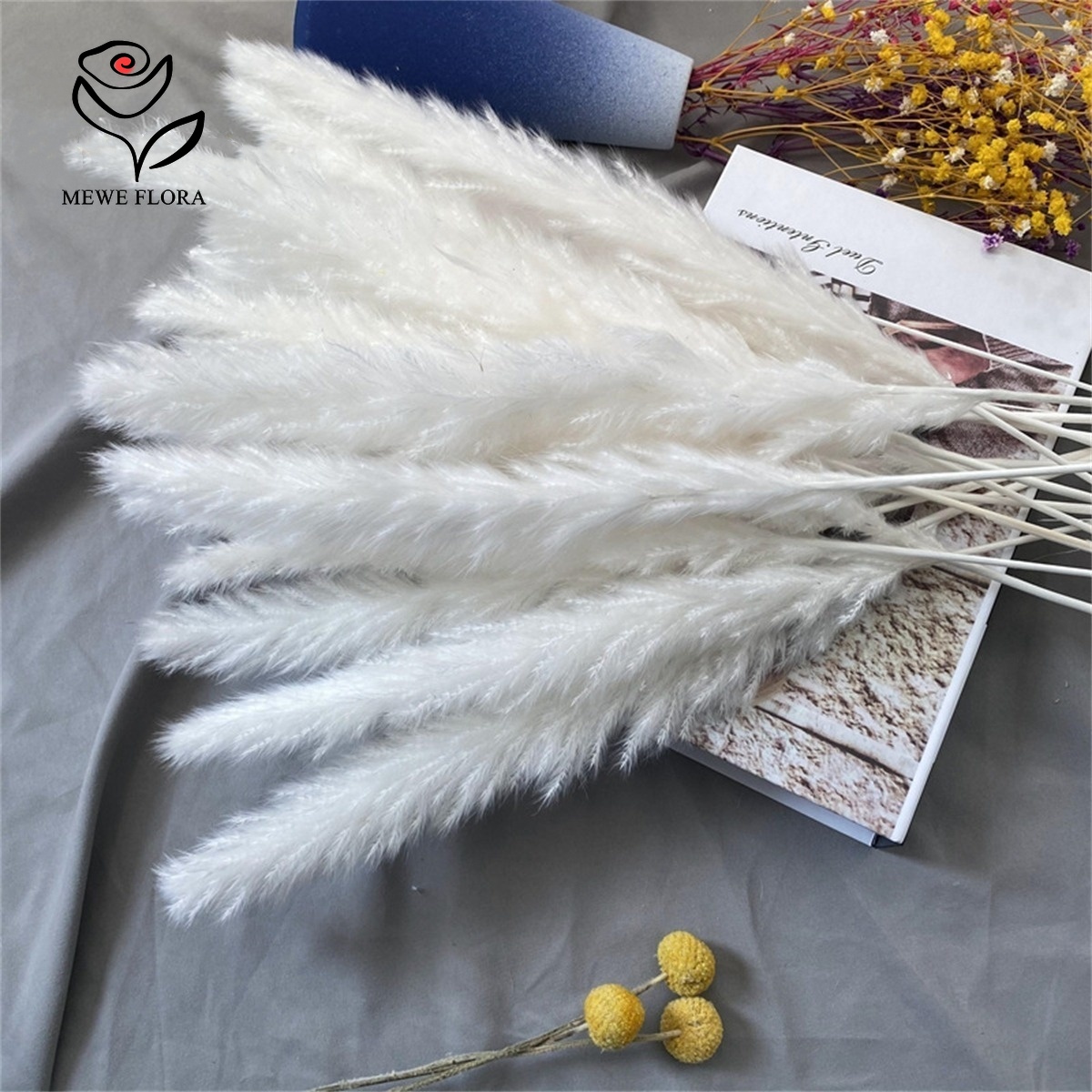 18 Stems Natural Dried Flowers - đánh giá và giá Pampas Grass Decor