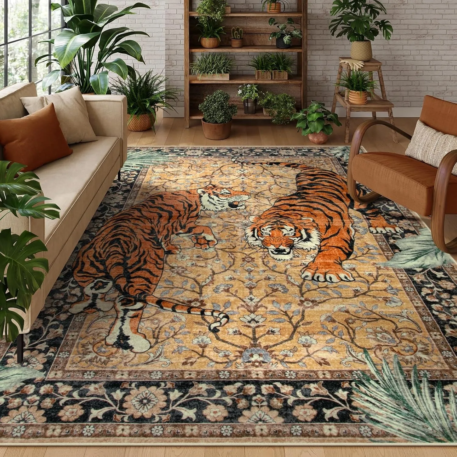 Jungle Tiger Rug for Living Ro - đánh giá và giá Home Decor Online Free