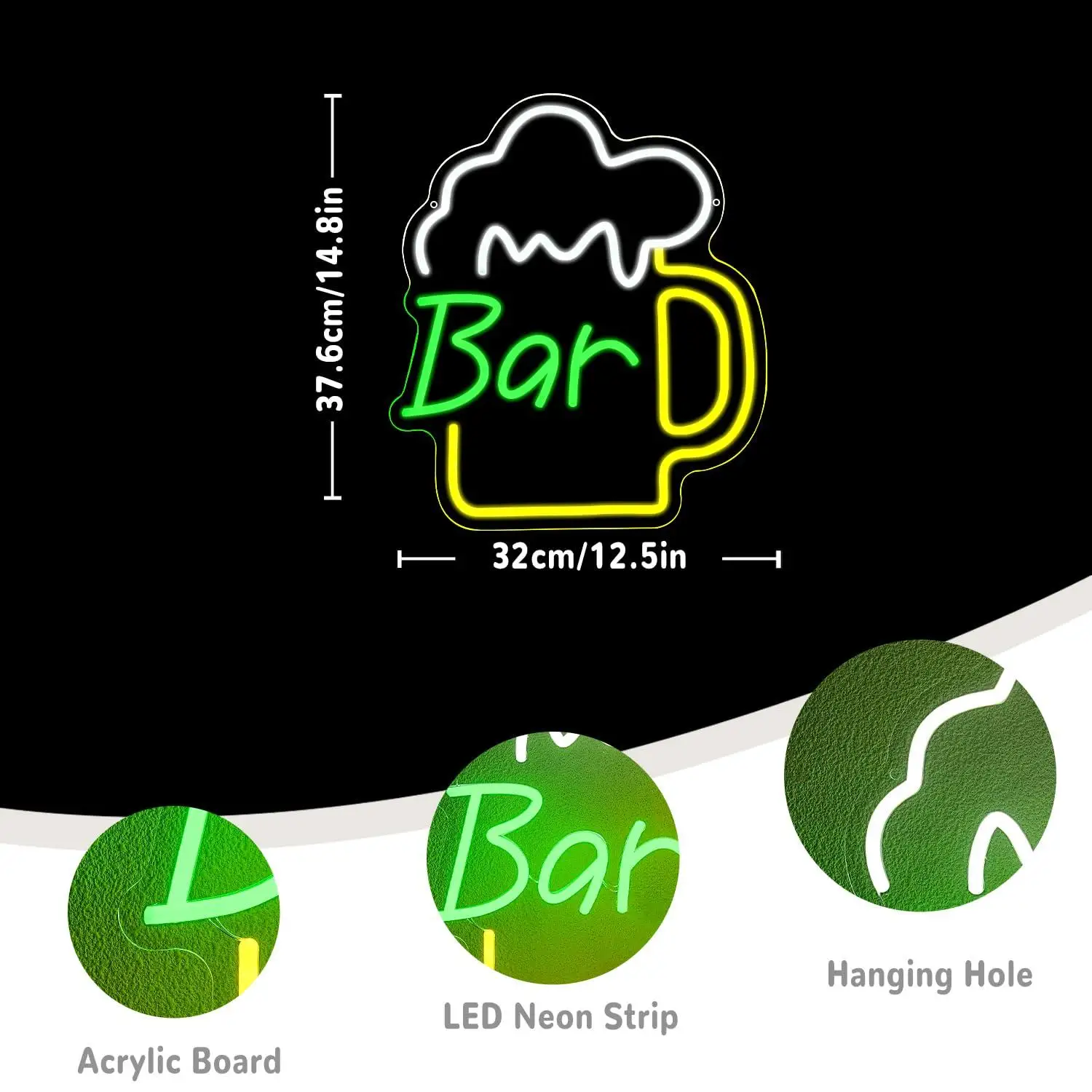 Beer Bar Neon Sign USB Dimmabl - đánh giá và giá Home Decor Shop
