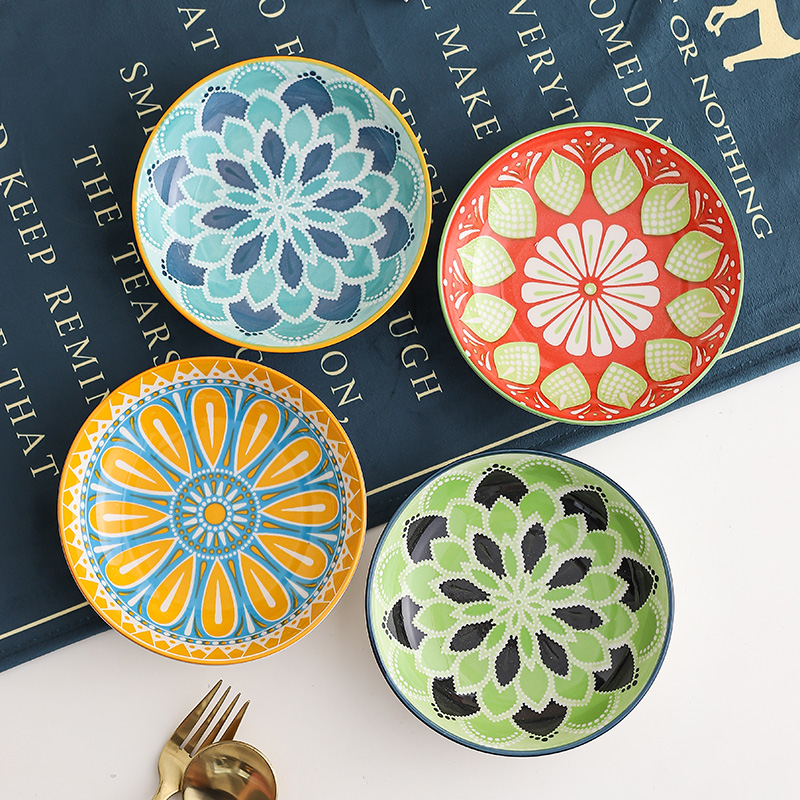 4pc Bohemian Ceramic Plate - S - đánh giá và giá Ceramic Trinket Dish