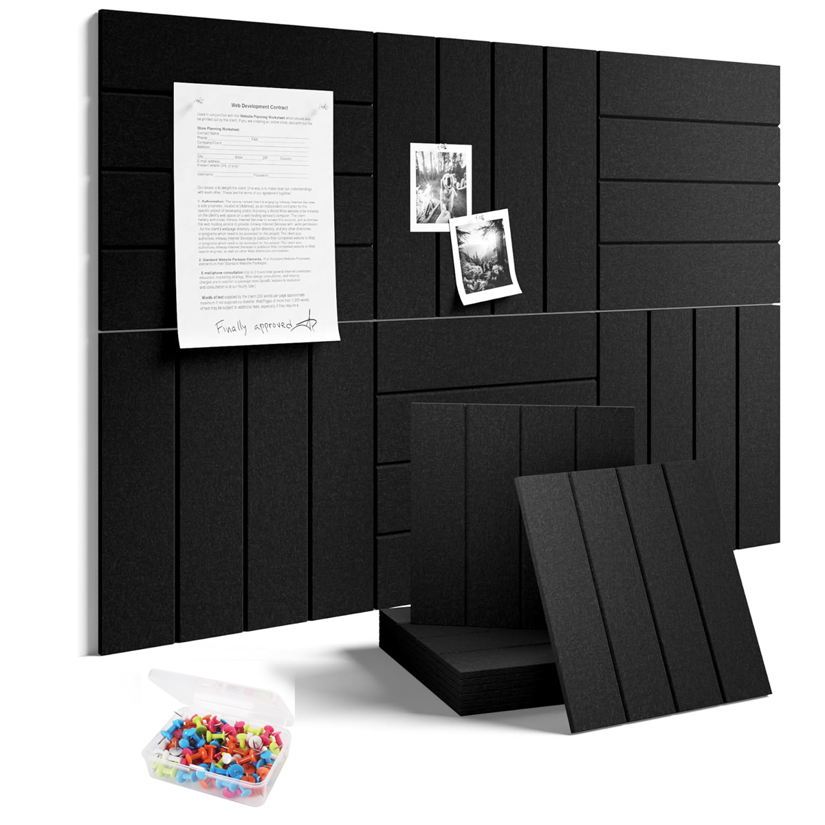 Large Felt Wall Tiles Cork Bul - đánh giá và giá Home Decor Wall Panels