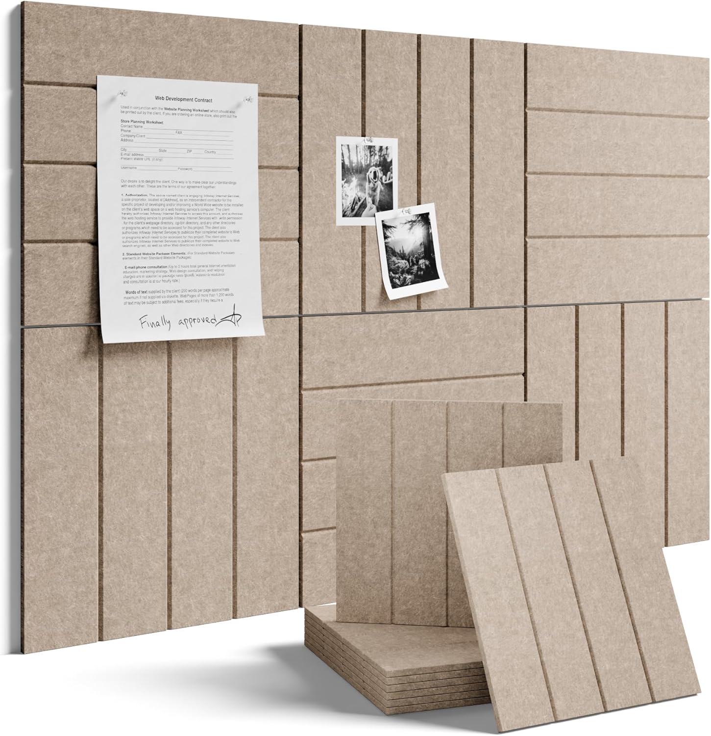 Large Felt Wall Tiles Cork Bul - đánh giá và giá Home Decor Wall Panels