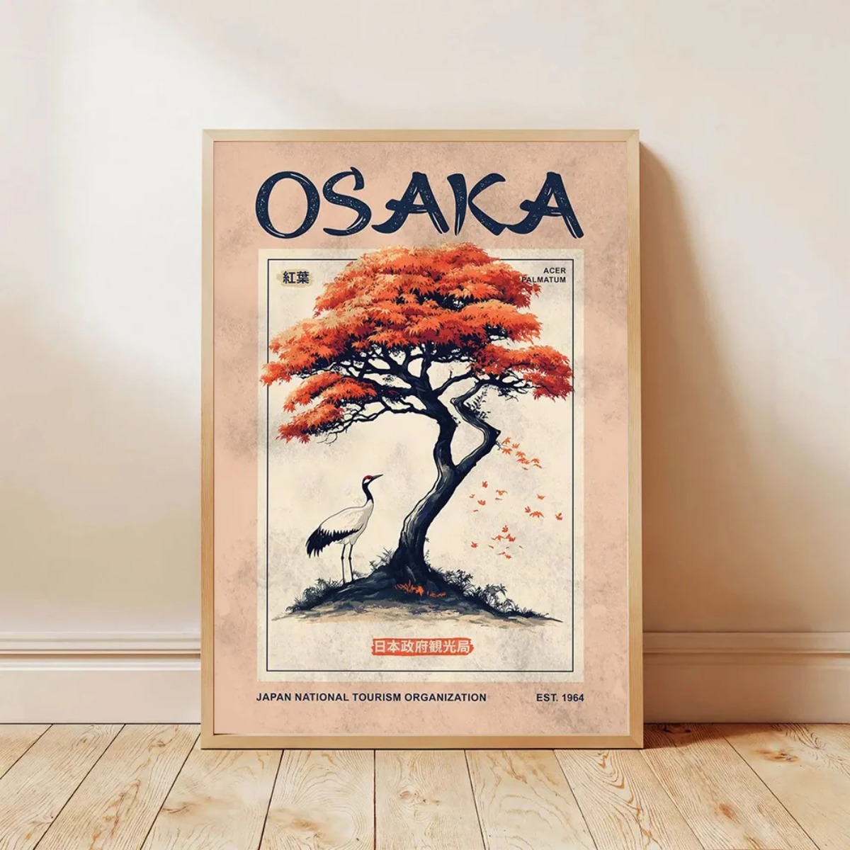 Japanese Retro Crane Canvas Pr - đánh giá và giá Home Decor Aesthetic Pinterest