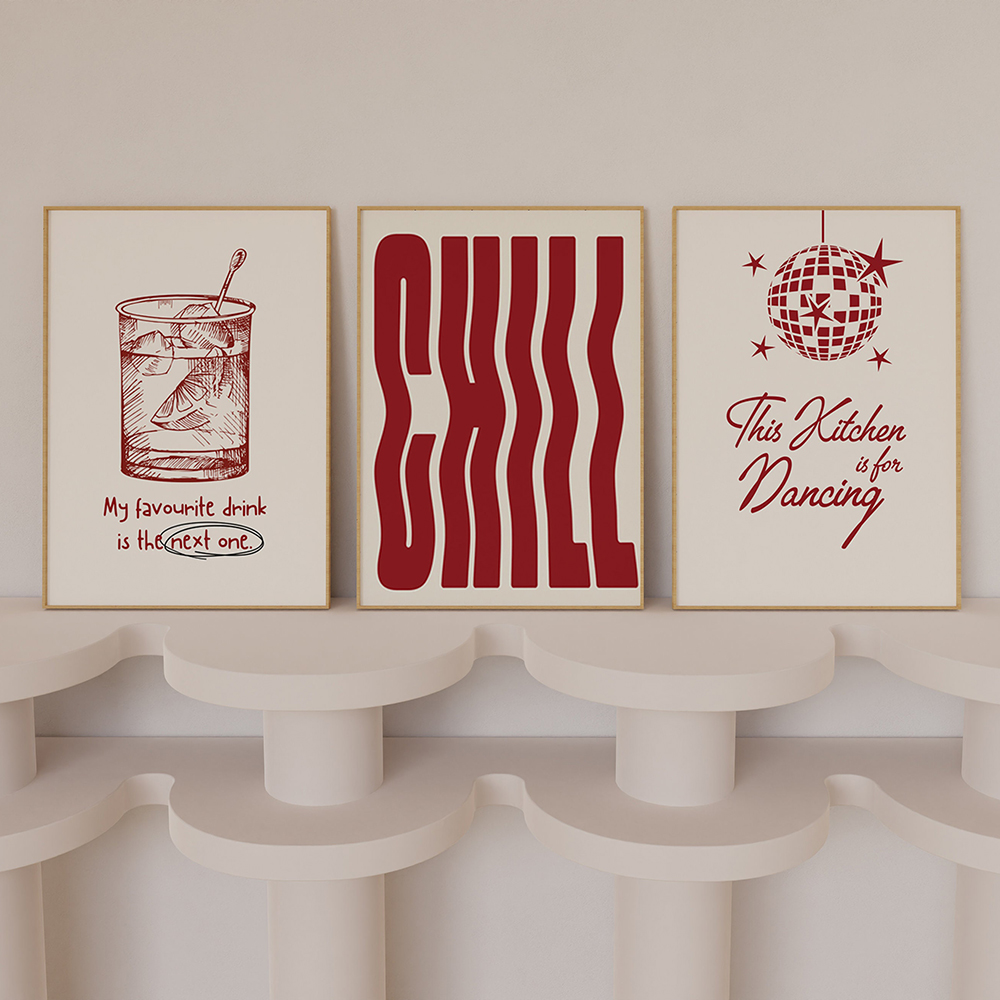 Trendy Retro Wall Set Prints A - đánh giá và giá Home Decor Aesthetic Pinterest