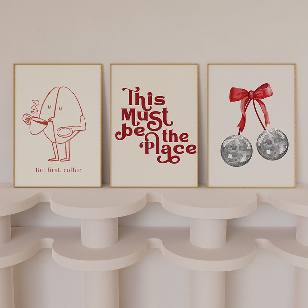 Trendy Retro Wall Set Prints A - đánh giá và giá Home Decor Aesthetic Pinterest